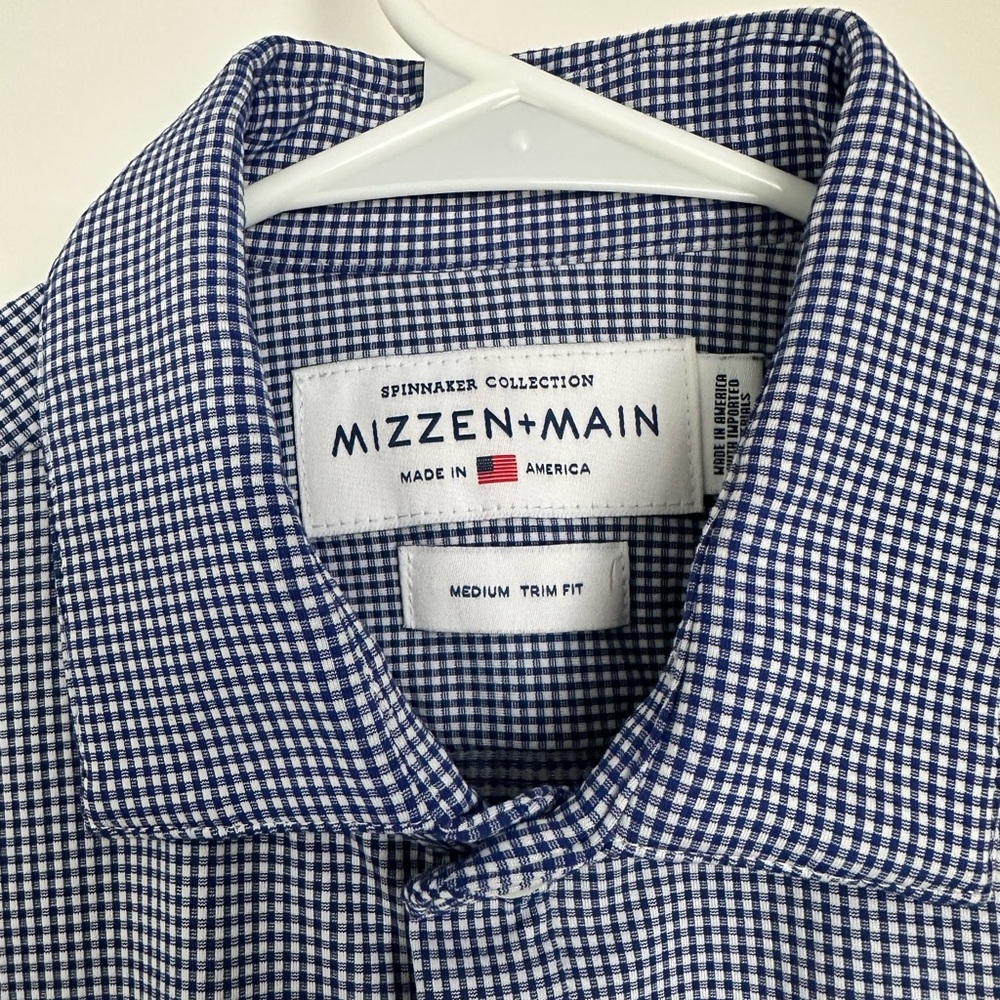 Mizzen+Main Blue Casual Button Down Shirt